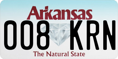 AR license plate 008KRN