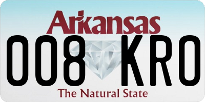 AR license plate 008KRO