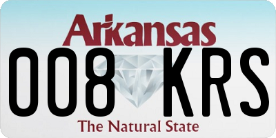 AR license plate 008KRS
