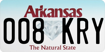 AR license plate 008KRY