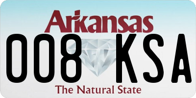 AR license plate 008KSA