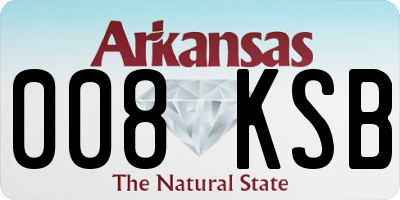 AR license plate 008KSB