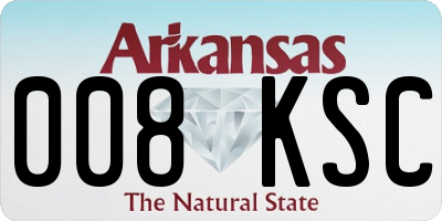 AR license plate 008KSC
