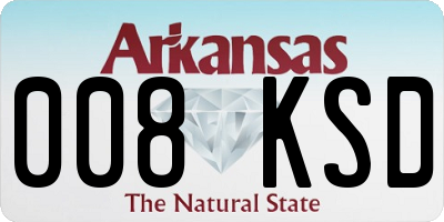 AR license plate 008KSD