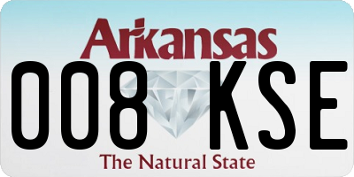 AR license plate 008KSE