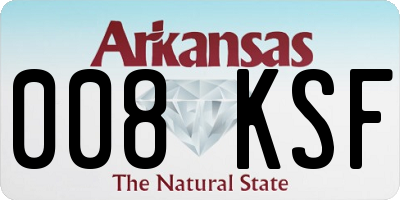 AR license plate 008KSF