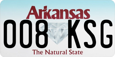 AR license plate 008KSG