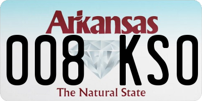 AR license plate 008KSO