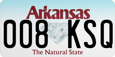 AR license plate 008KSQ
