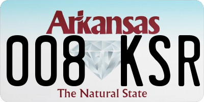 AR license plate 008KSR