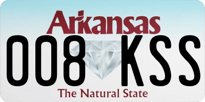 AR license plate 008KSS