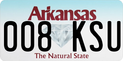AR license plate 008KSU