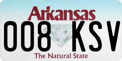 AR license plate 008KSV