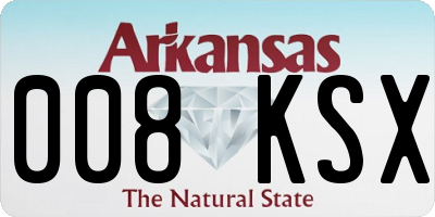 AR license plate 008KSX