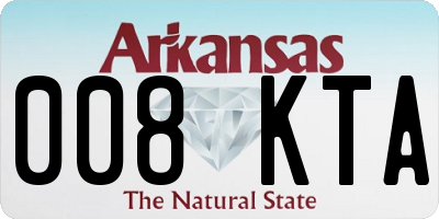 AR license plate 008KTA