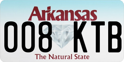 AR license plate 008KTB