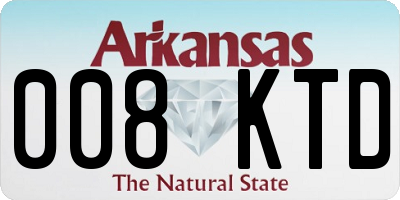 AR license plate 008KTD