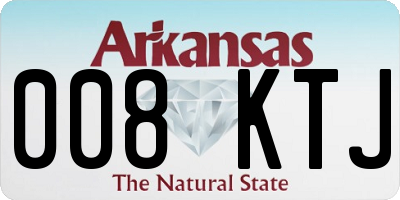 AR license plate 008KTJ