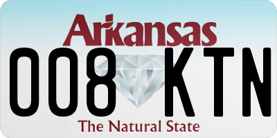 AR license plate 008KTN