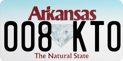 AR license plate 008KTO