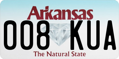 AR license plate 008KUA