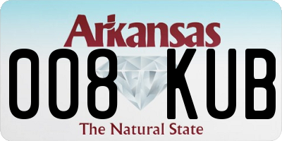 AR license plate 008KUB