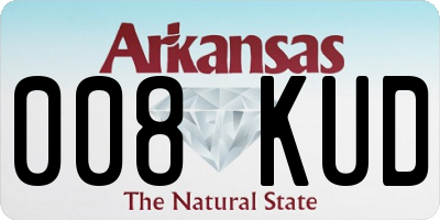 AR license plate 008KUD