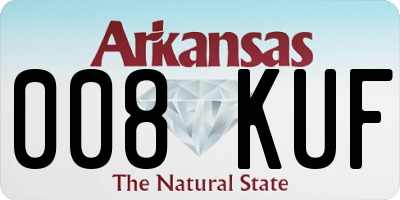 AR license plate 008KUF