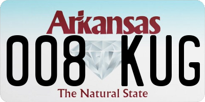 AR license plate 008KUG