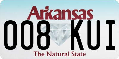 AR license plate 008KUI