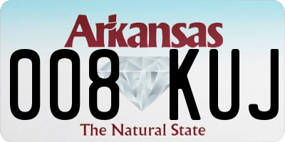AR license plate 008KUJ