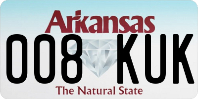 AR license plate 008KUK