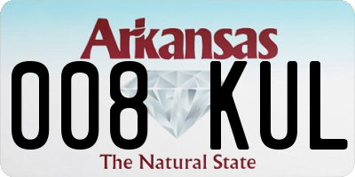 AR license plate 008KUL