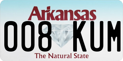 AR license plate 008KUM