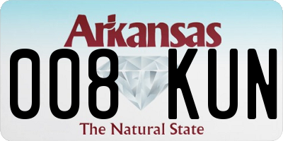 AR license plate 008KUN