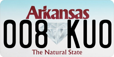 AR license plate 008KUO