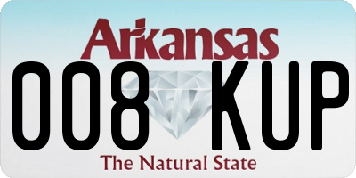 AR license plate 008KUP