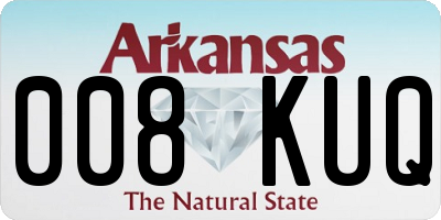 AR license plate 008KUQ