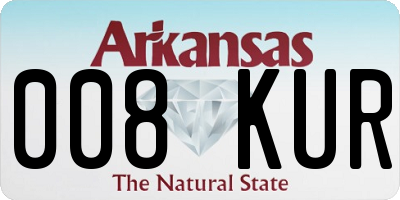 AR license plate 008KUR