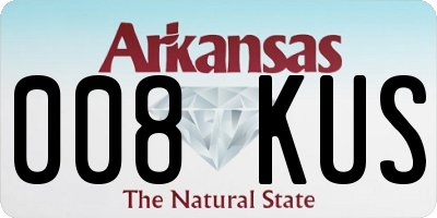 AR license plate 008KUS