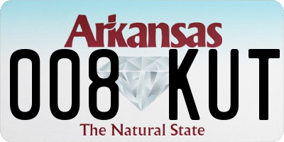 AR license plate 008KUT