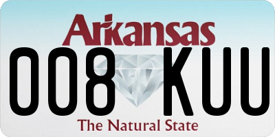 AR license plate 008KUU