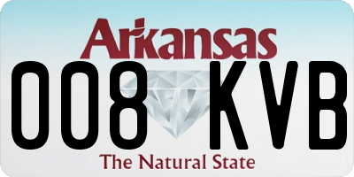 AR license plate 008KVB