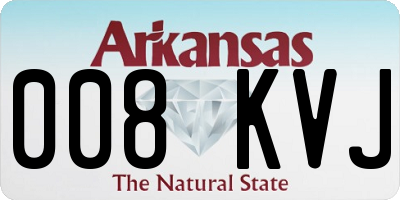 AR license plate 008KVJ