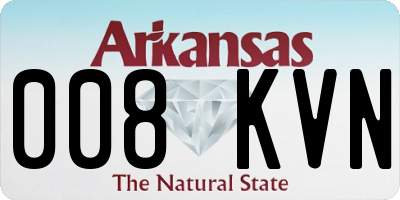 AR license plate 008KVN
