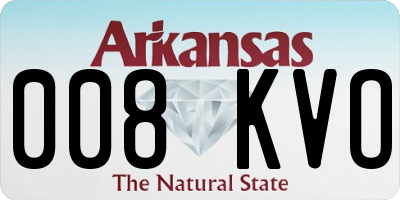 AR license plate 008KVO