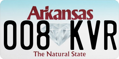 AR license plate 008KVR