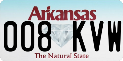 AR license plate 008KVW