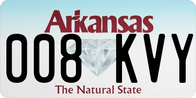 AR license plate 008KVY