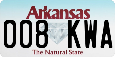 AR license plate 008KWA